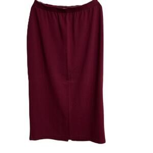 Worthington Knits Mid-Calf Skirt Wine 1X